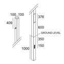 Delta Light POLESANO 6M - 1 ANCHORED Garden lamppost