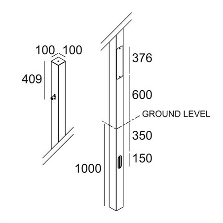 Delta Light POLESANO 6M - 1 ANCHORED Garden lamppost