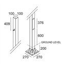Delta Light POLESANO 6M - 1 BASE Garden lamppost