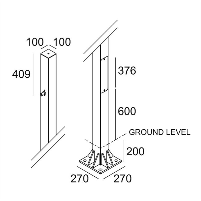 Delta Light POLESANO 6M - 1 BASE Bodenlampe