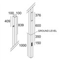 Delta Light POLESANO 6M - 22L ANCHORED Garden lamppost