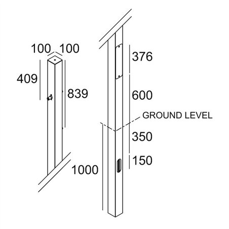 Delta Light POLESANO 6M - 3 ANCHORED Garden lamppost