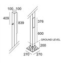 Delta Light POLESANO 6M - 3 BASE Garden lamppost