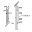 Delta Light POLESANO 6M - 4 ANCHORED Garden lamppost