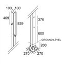 Delta Light POLESANO 6M - 4 BASE Garden lamppost