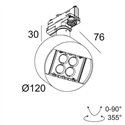 Delta Light FRAGMA 2x2 ADM DIM1P Track lighting