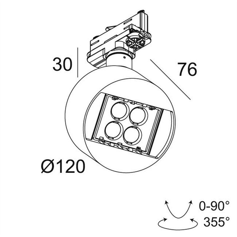 Delta Light FRAGMA 2x2 ADM DIM1P Schienenbeleuchtung