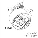 Delta Light FRAGMA M SUPERSPOT ADM DIM1P Track lighting