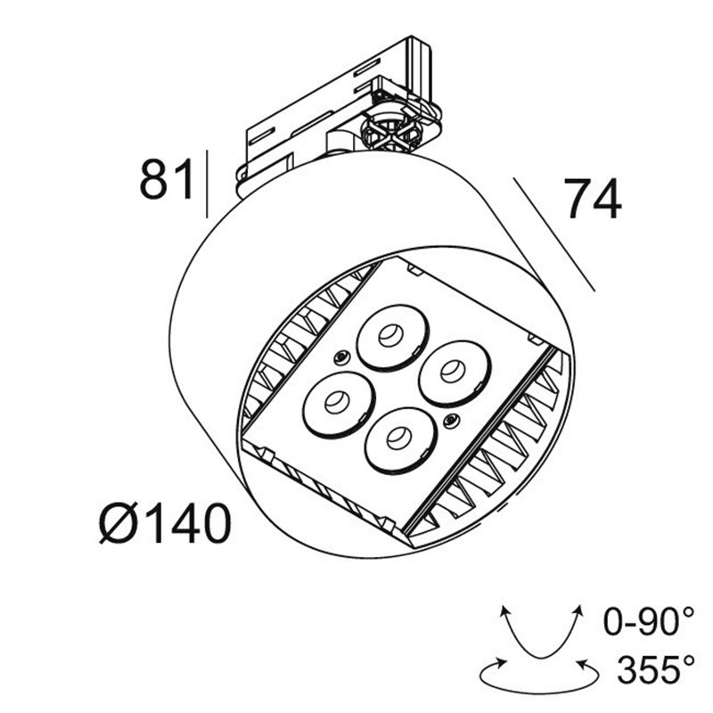 Delta Light FRAGMA M SUPERSPOT ADM DIM1P Schienenbeleuchtung