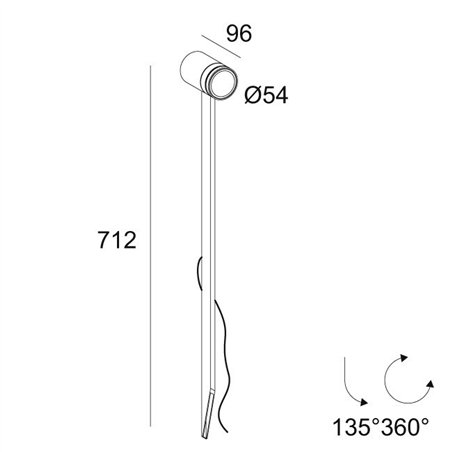 Delta Light SPIX M PIN Garden lamp