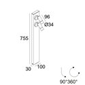 Delta Light Spix P70-2 Garden lamp