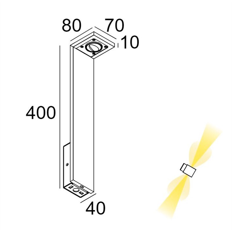 Delta Light Elbo Symmetric P 40 Pollerleuchte