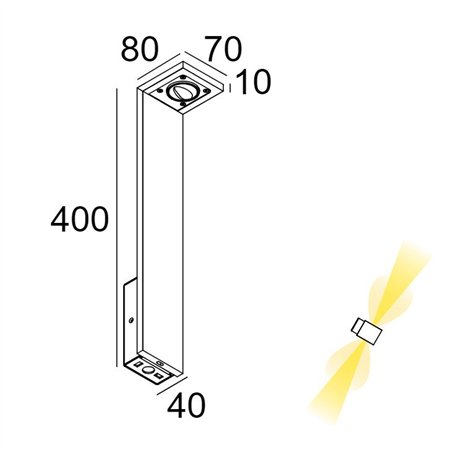 Delta Light Elbo Symmetric P 40 garden lamp