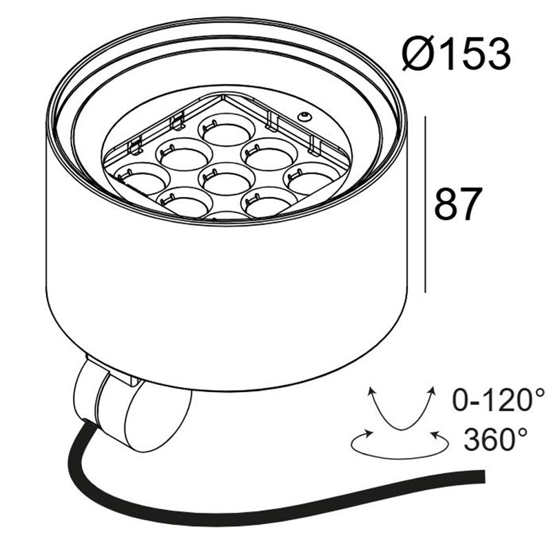 Delta Light FRAX MB POLE 927 LINEAR V DIM5 Pollerleuchte