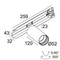Delta Light SPY 52 TW ADM DIM5 Track lighting fixture
