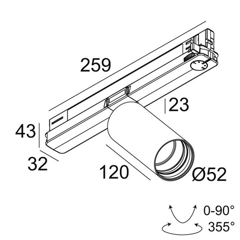Delta Light SPY 52 TW ADM DIM5 Schienenbeleuchtung