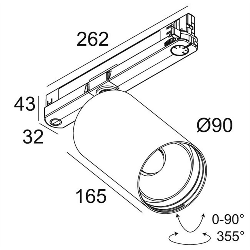 Delta Light SPY 90 TW ADM DIM5 Schienenbeleuchtung