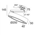 Delta Light SUPER-OH! XS PIVOT 25 ADM DIM8 Track lighting