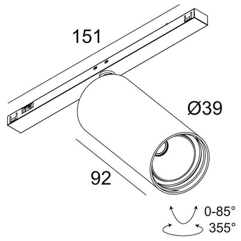 Delta Light Sl19 - Spy 39 DIM5 Schienenbeleuchtung