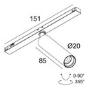 Delta Light Sl19 - SPY 20 DIM5 Track lighting fixture
