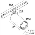 Delta Light Spl14 - Spy 39 DIM5 Track lighting fixture