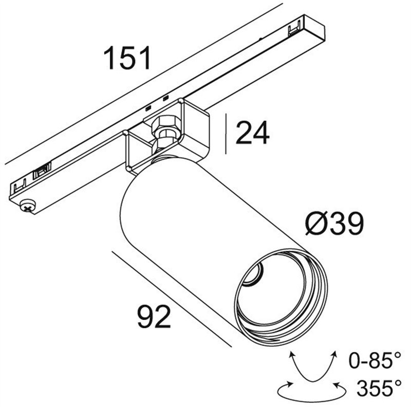 Delta Light Spl14 - Spy 39 DIM5 Schienenbeleuchtung