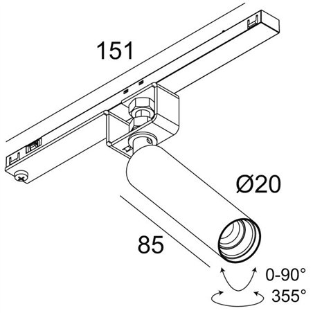 Delta Light Spl14 - SPY 20 DIM5 Track lighting fixture