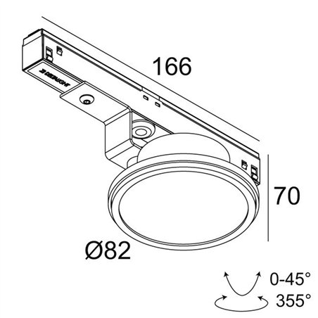 Delta Light M20/M26H - Haloscan HP DIM5 Track lighting fixture