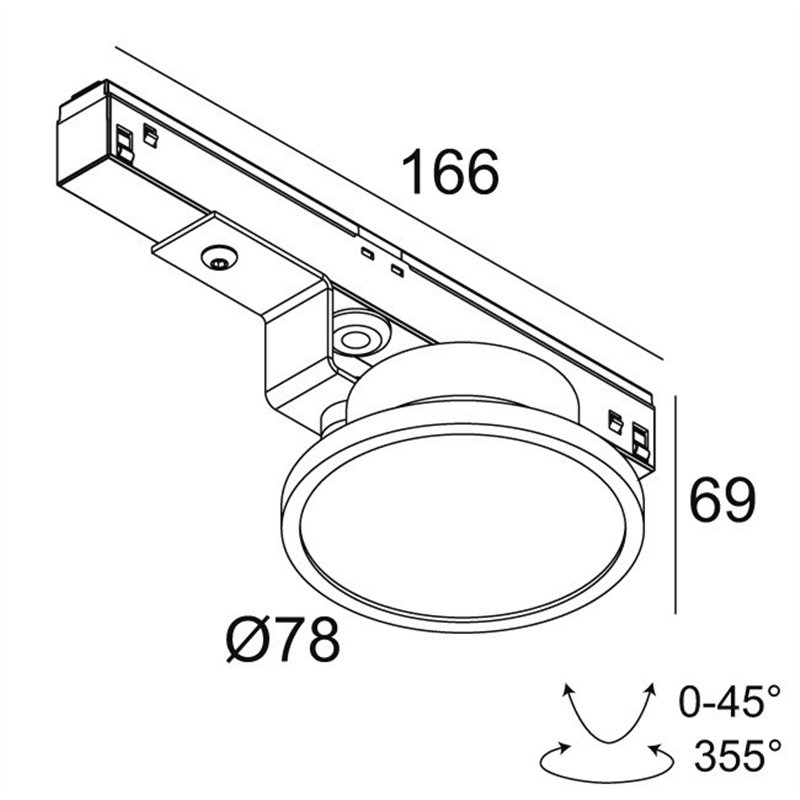 Delta Light M20/M26H - Haloscan MP DIM5 Schienenbeleuchtung
