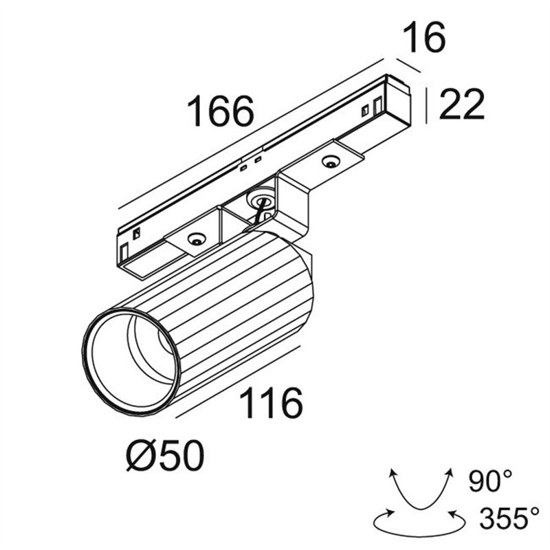 Delta Light M26L - HEDRA DIM5 Schienenbeleuchtung