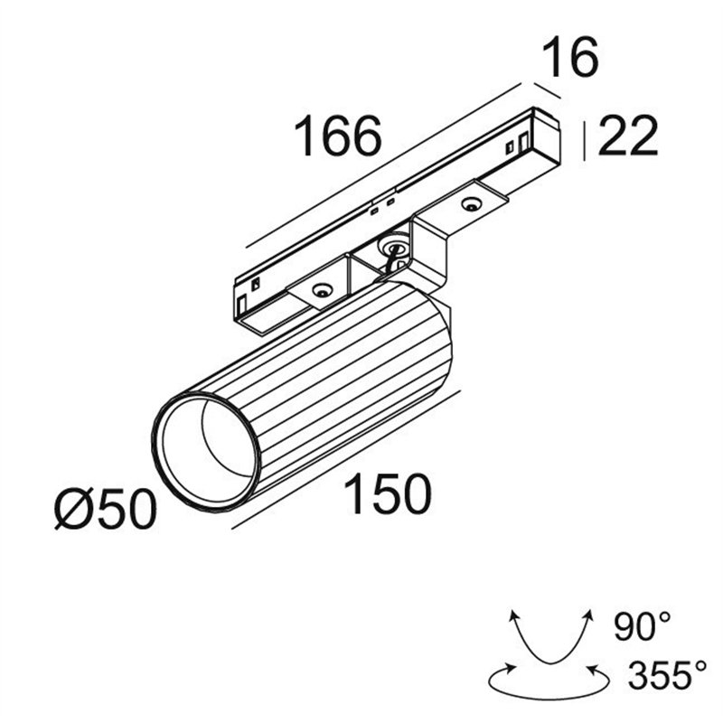 Delta Light M26L - HEDRA L DIM5 Schienenbeleuchtung