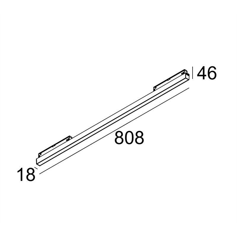 Delta Light M - Led Line He 1 X 18,4W DIM5 Schienenbeleuchtung