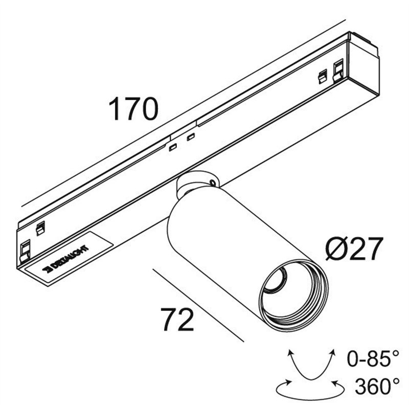 Delta Light M26L - SPY 271 DIM5 Schienenbeleuchtung