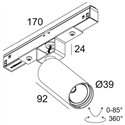 Delta Light M20/M26H - Spy 391 DIM5 Track lighting fixture