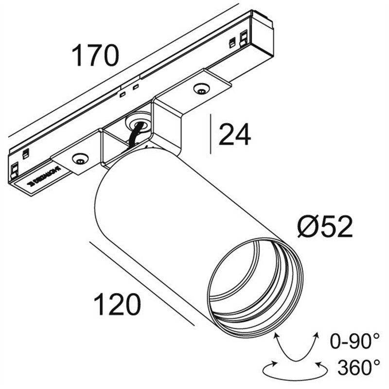 Delta Light M20/M26H - Spy 52 DIM5 Schienenbeleuchtung