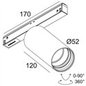 Delta Light M26L - SPY 52 DIM5 Track lighting fixture