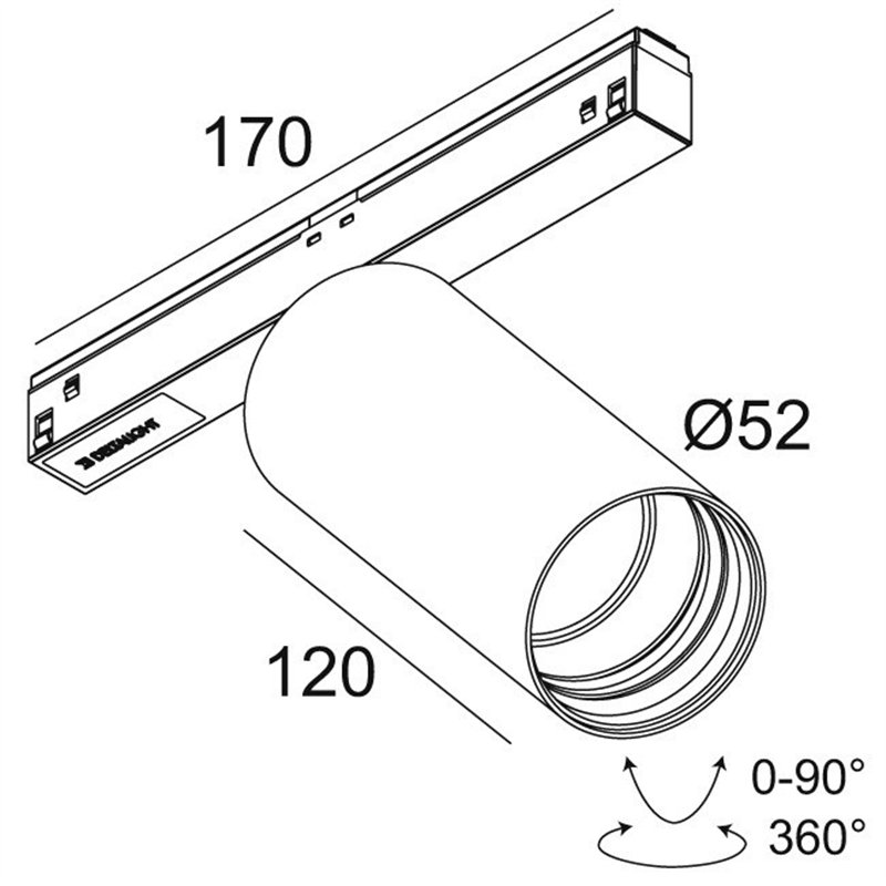 Delta Light M26L - SPY 52 DIM5 Schienenbeleuchtung