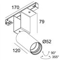 Delta Light M52 - Spy 52 TW DIM5 Track lighting fixture