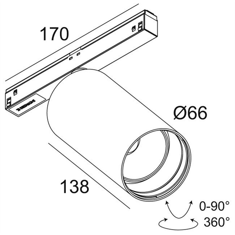 Delta Light M26L - SPY 66 DIM5 Schienenbeleuchtung