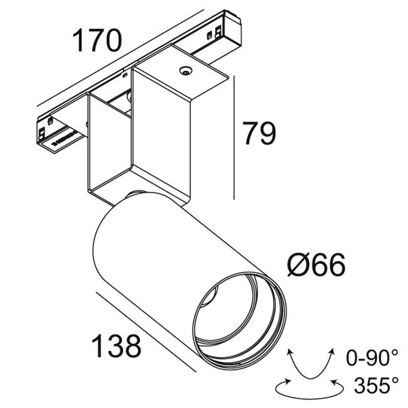 Delta Light M52 - Spy 66 DIM5 Schienenbeleuchtung