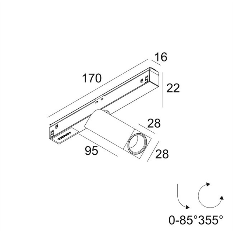 Delta Light M26L - OCTAV 27 DIM5 Schienenbeleuchtung