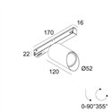 Delta Light M26L/M35R - Spy 52 Wallwash Soft MDL track lighting fixture
