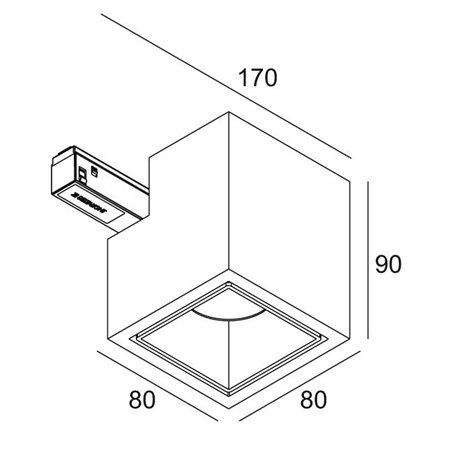 Delta Light M26L Boxy L A TW DIM5 Track lighting fixture