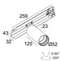 Delta Light Spy 52 Soft ADM DIM5 Track lighting fixture