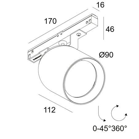 Delta Light M20/M26H - OBIN MDL Track lighting fixture