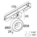 Delta Light M20/M26H - ODRON 1/41 DIM5 Track lighting fixture