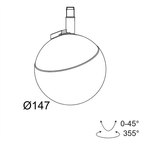 Delta Light M20/M26H - Tweeter Bl Mdl Track lighting fixture