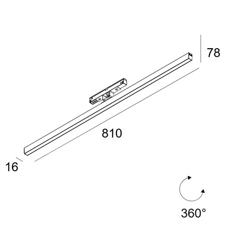 Delta Light M26H - Led Line OK DIM5 Track lighting fixture