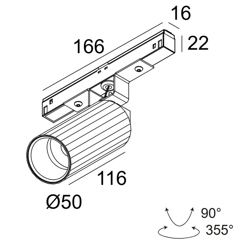 Delta Light M26L - Hedra 92708 Mdl Schienenbeleuchtung