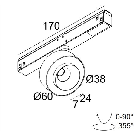 Delta Light M26L - Odron 1 92728/41 DIM5 Track lighting fixture